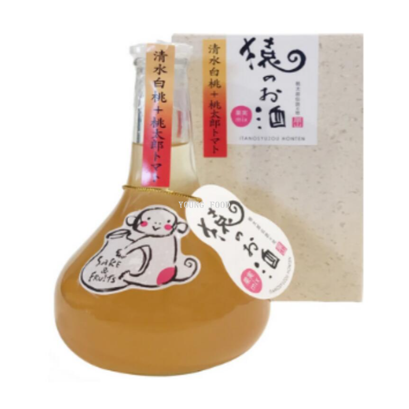 Free shipping for wholesale! Japanese imported Two-faced Ape Sake White Peach and Tomato Flavored Liqueur 300ml details Picture