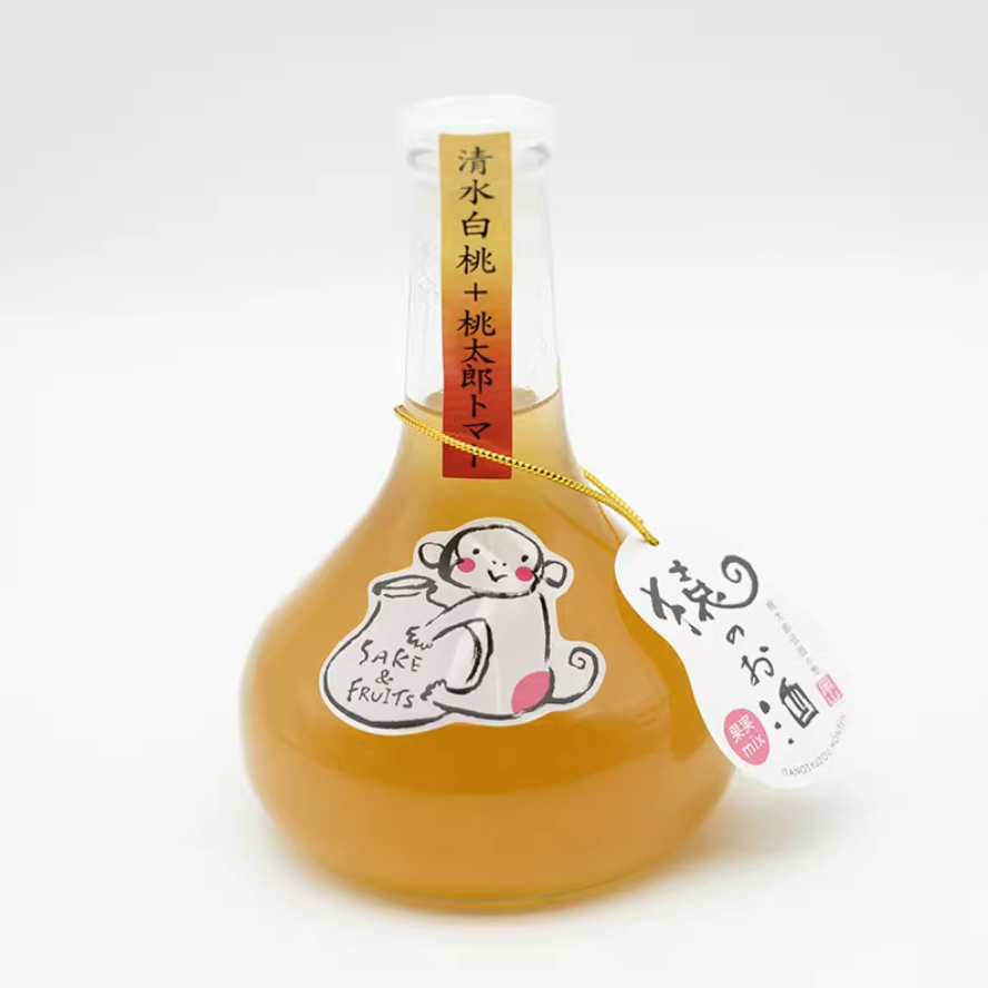Free shipping for wholesale! Japanese imported Two-faced Ape Sake White Peach and Tomato Flavored Liqueur 300ml