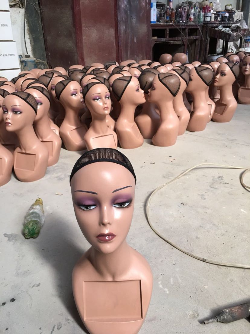 黑人模特头，长脖子模特头，非洲装柜选