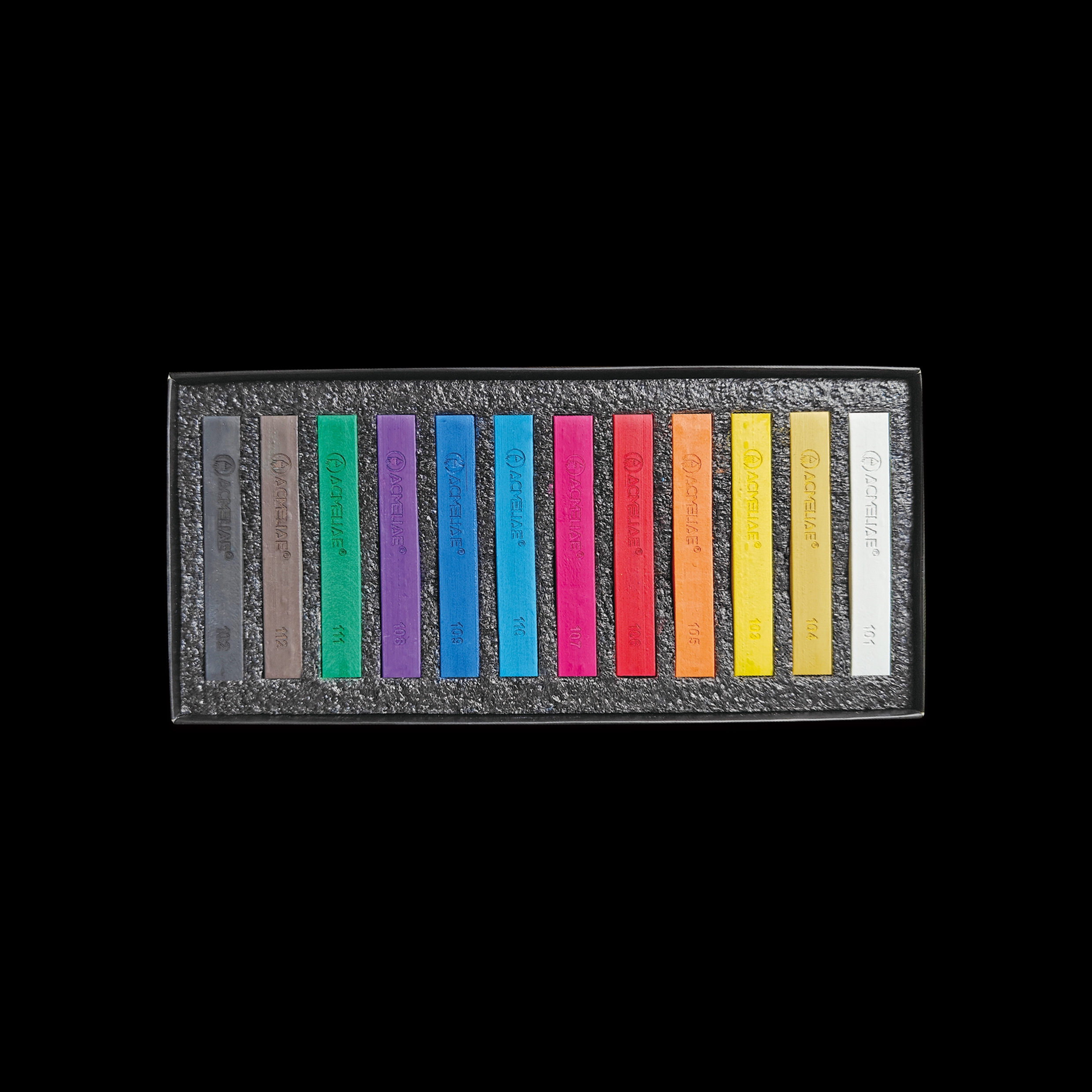 ACMELIAE 色粉棒经典12色手工折盒款画笔粉化棒SPC-12细节图