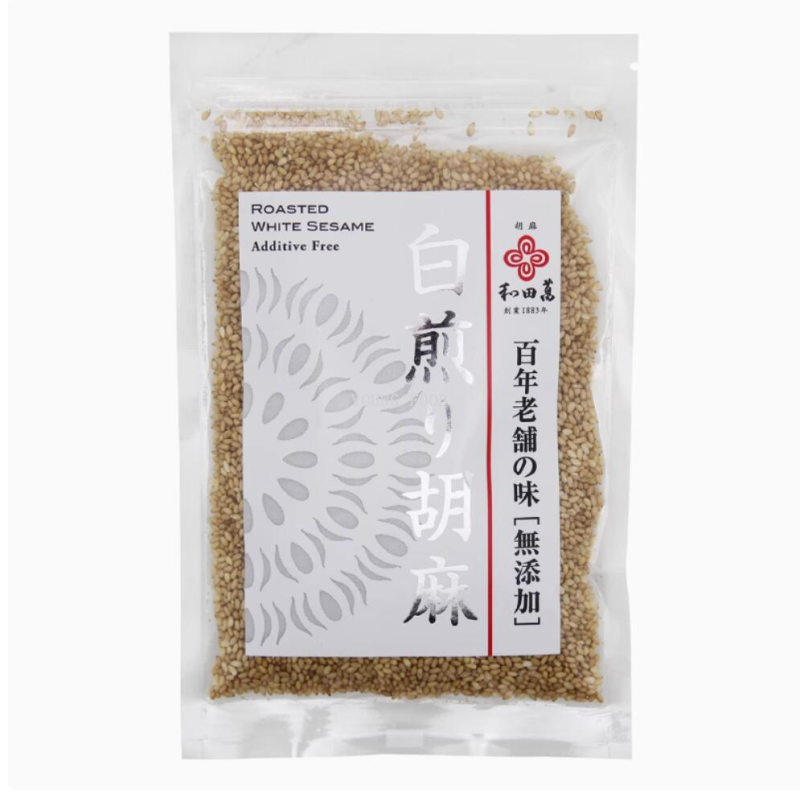 批发包邮！日本进口和田万精选香煎白芝麻/黑芝麻50g 即食熟辅食