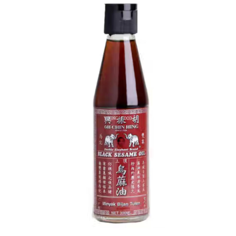 Free shipping for wholesale! High-end sesame oil snacks with 300ml imported Hu Zhenxing cold-pressed black sesame oil from Singapore