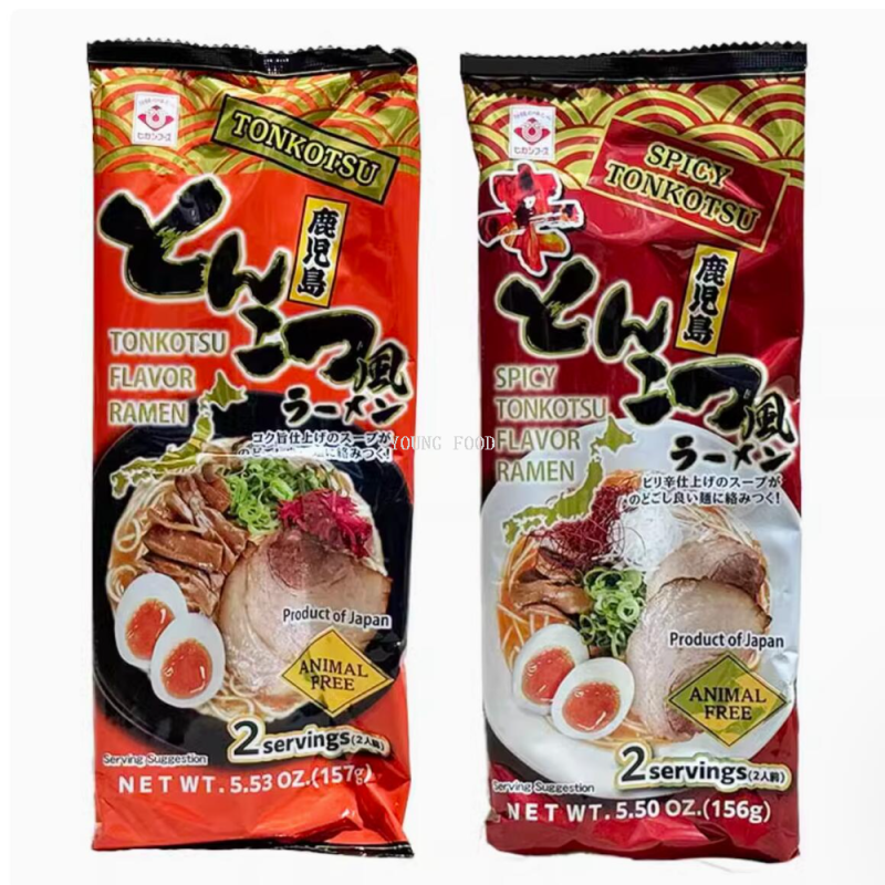 Free shipping for wholesale! Japanese imported Higashimaru Kagoshima tonkotsu flavored ramen / 2-person set of figurine snack instant noodles