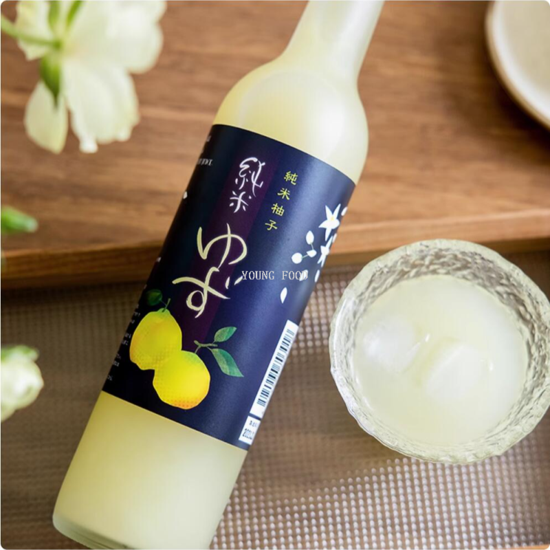 Free shipping for wholesale! Japanese Shiroku Junmai Yuzu Sake 500ml Snack Figurine Ladies Fruit Wine Liqueur details Picture