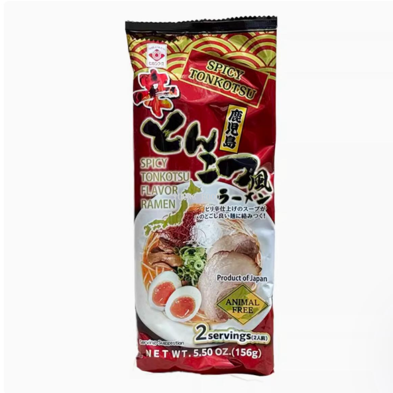 Free shipping for wholesale! Japanese imported Higashimaru Kagoshima tonkotsu flavored ramen / 2-person set of figurine snack instant noodles Specification image