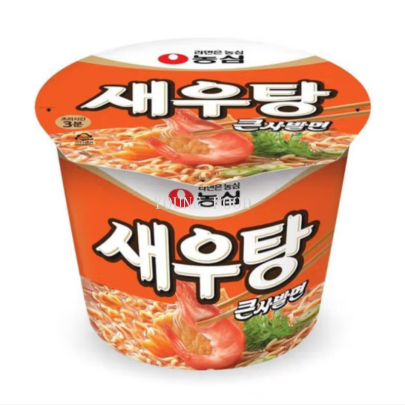 Free shipping for wholesale! Korean imported snack instant noodles, Nongshim Shrimp thick soup large bowl Noodles 115g, can be soaked in boiling water