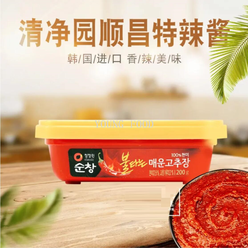 包邮批发！韩国进口零食手办 清净园淳昌辣椒酱 极辣）（盒）200g