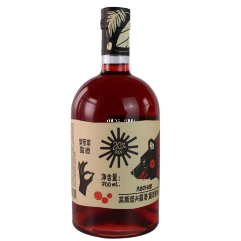 包邮！俄罗斯进口莱斯诺夫露酒蔓越莓味700ml 果香明媚而鲜活柔和