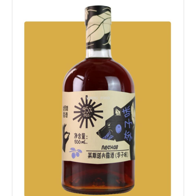 Free shipping for wholesale! Russian imported snacks, spirits and spirits, Lesinov liqueur (Plum Flavor) 500ml