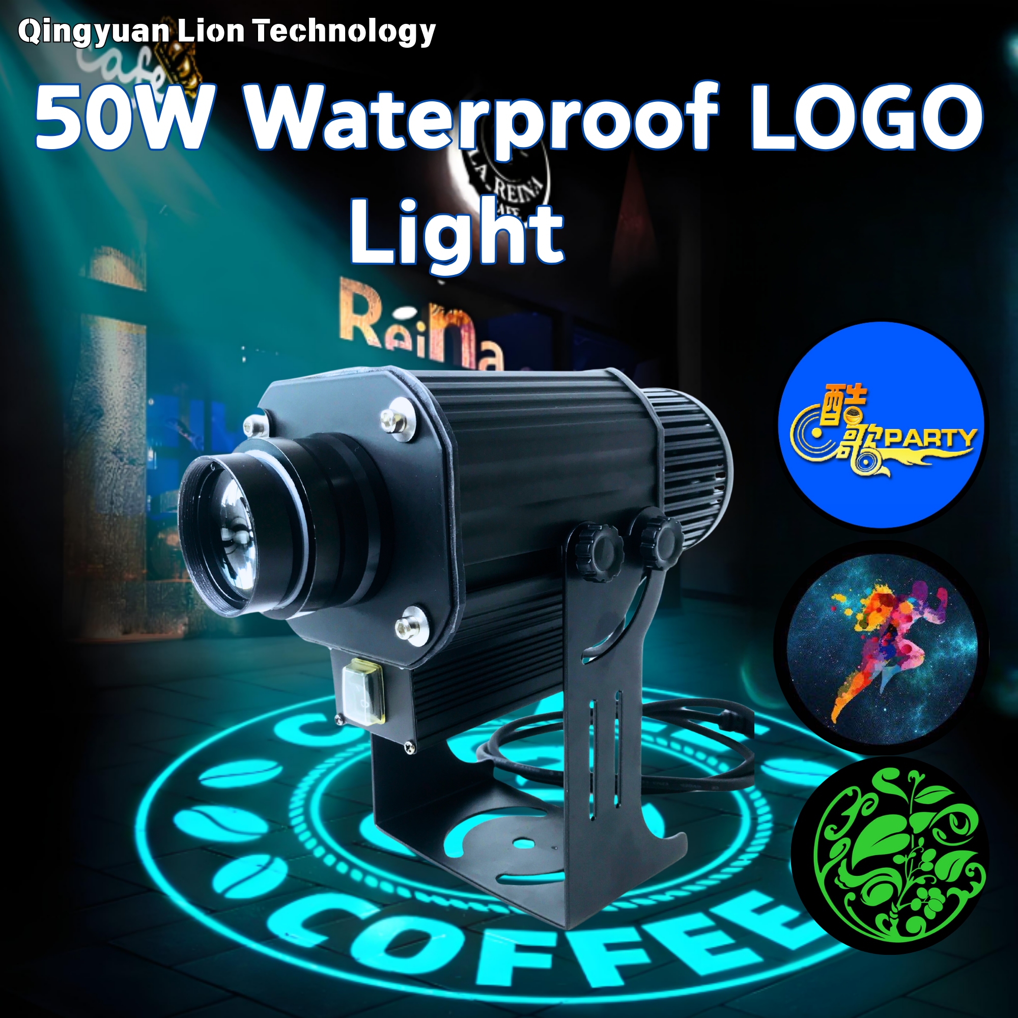 2025 New Waterproof Logo Light, Rotatable Pattern Projection Light, Promotional Text, Storefront Advertisement Projection Light, Outdoor Ground Park Lighting, Store Name Projection Advertisement Promotion, Manufacturer Wholesale