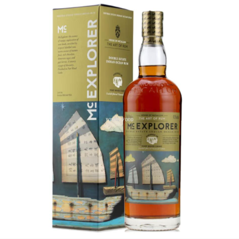 批发包邮！英国进口洋酒烈酒麦卡勒姆探险家单一庄园加勒比朗姆酒