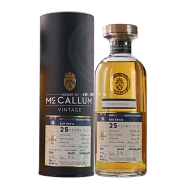 批发包邮！英国进口洋酒麦麦卡勒姆本尼维斯25年 手办陈年威士忌