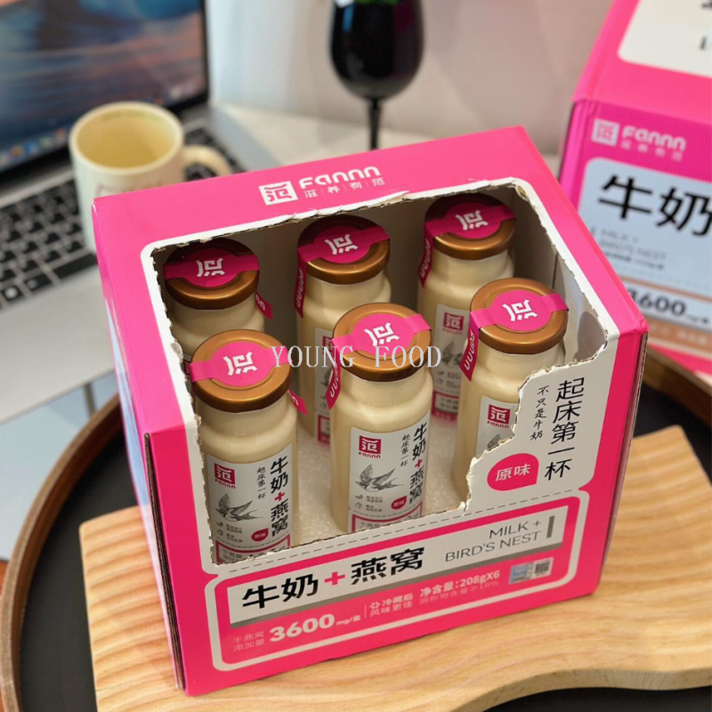 Free shipping for wholesale! Snack breakfast Nutritious Milk Bird's Nest (Original Flavor) 208g/bottle *6 bottles/case Item Picture