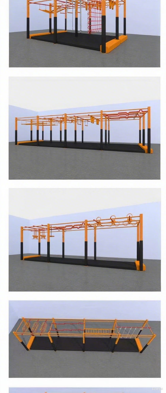美式斯巴达忍者跑酷障碍赛道儿童跑酷训练器材少儿体能训练架桁架 忍者赛道儿童城堡帐篷爬墙蜘蛛人儿童帐篷攀爬架详情4
