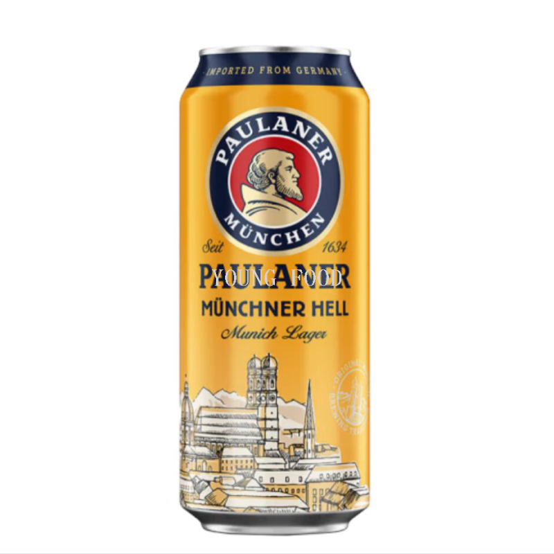 批发包邮！德国进口食品零食酒水饮料 保拉纳大麦啤酒听装500ml