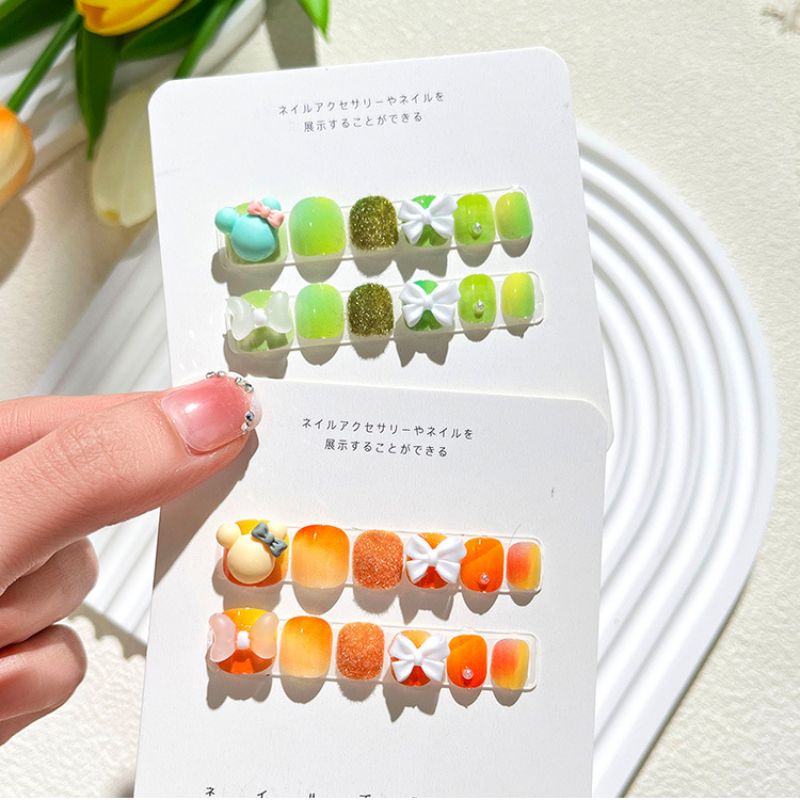 儿童指甲贴甲片贴纸美甲全贴女孩卡通手指贴穿戴甲手工甲假指甲