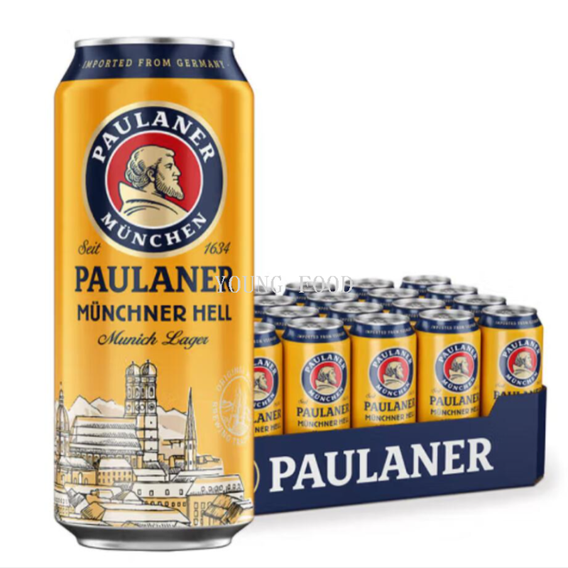 Free shipping for wholesale! German imported food, snacks, alcoholic beverages and soft drinks, Paulana barley beer, 500ml cans Specification image