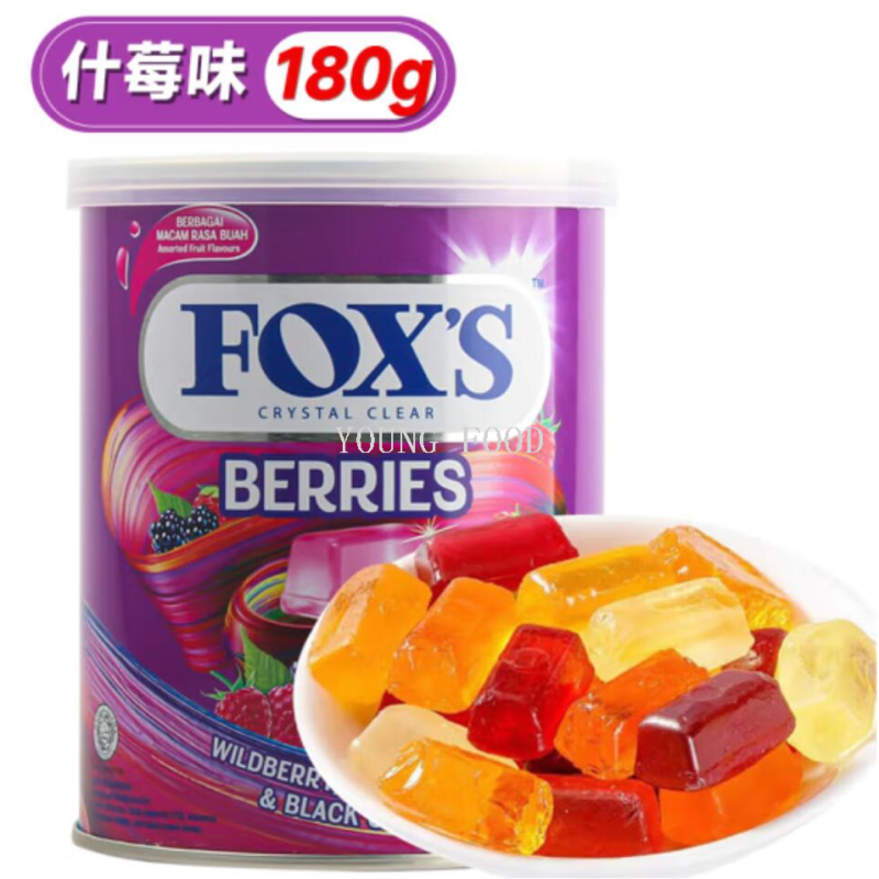 Free shipping and zero shipments! Indonesian snack candy foxs Fruit Mint Flavored Candy 180g Rich fruit candy hard candy
