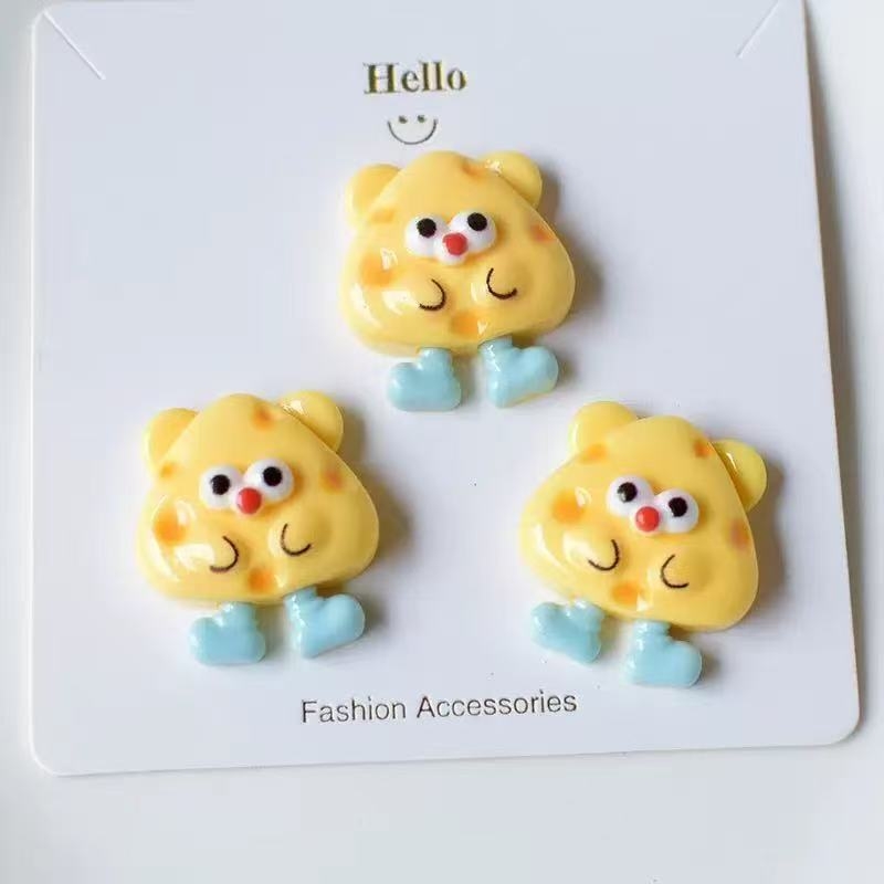 食玩饼干小人套装树脂diy饰品配件手机壳洞洞鞋贴片发夹发饰材料