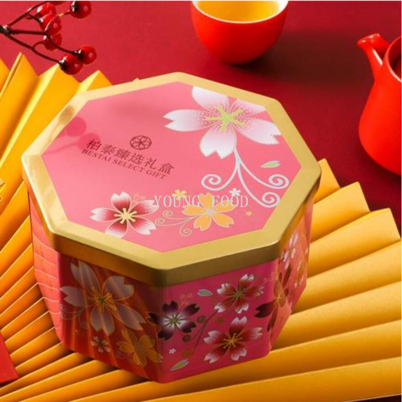 包邮零批！柏泰牛奶味牛轧糖八角礼盒200g手办穿戴甲时尚铁盒包装细节图