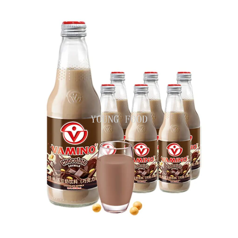 Free shipping for wholesale! Thai imported Wamino soy milk, Thai chocolate-flavored 300ml snack breakfast milk details Picture