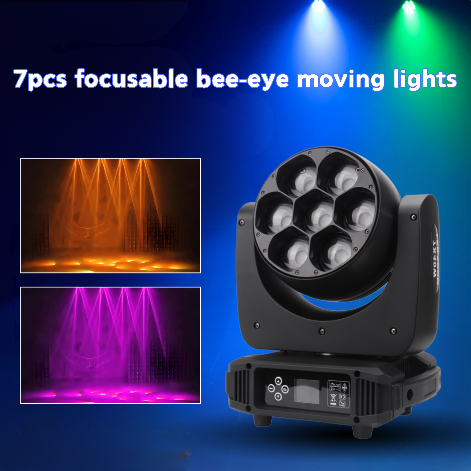 The Manufacturer Is Selling 7 Bee Eye Zoom Beam Lights For Live Streaming Rooms, Bars, Banquet Halls, Moving Head Pattern Lights, Music Festival Performance Stage Lights, And Large-Scale Wedding Event Atmosphere Rendering Lights. Wholesale From The Manufacturer