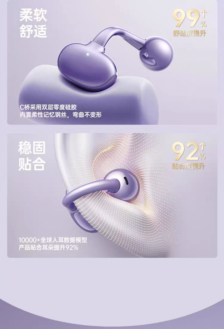 Aima Emma Aima Emma Headphones, Bluetooth Headphones, Clip Style, 2025 New Bestseller, High Appearance Level, Great Gift, High Sound Quality Aima Headphones Specification drawing