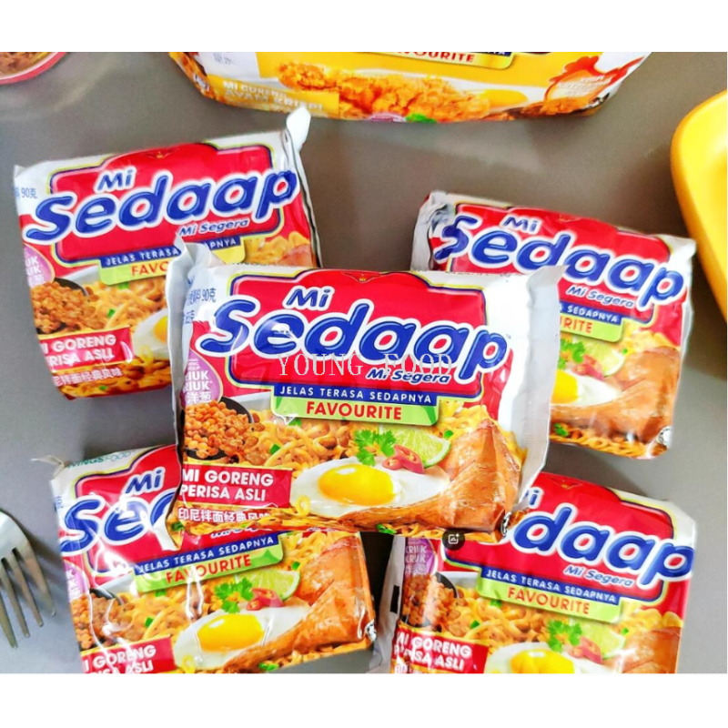 Free shipping for wholesale! Indonesian imported snack Huiyingxida - Indonesian mixed Noodles Classic Flavor Instant Noodles 90g×5 Item Picture