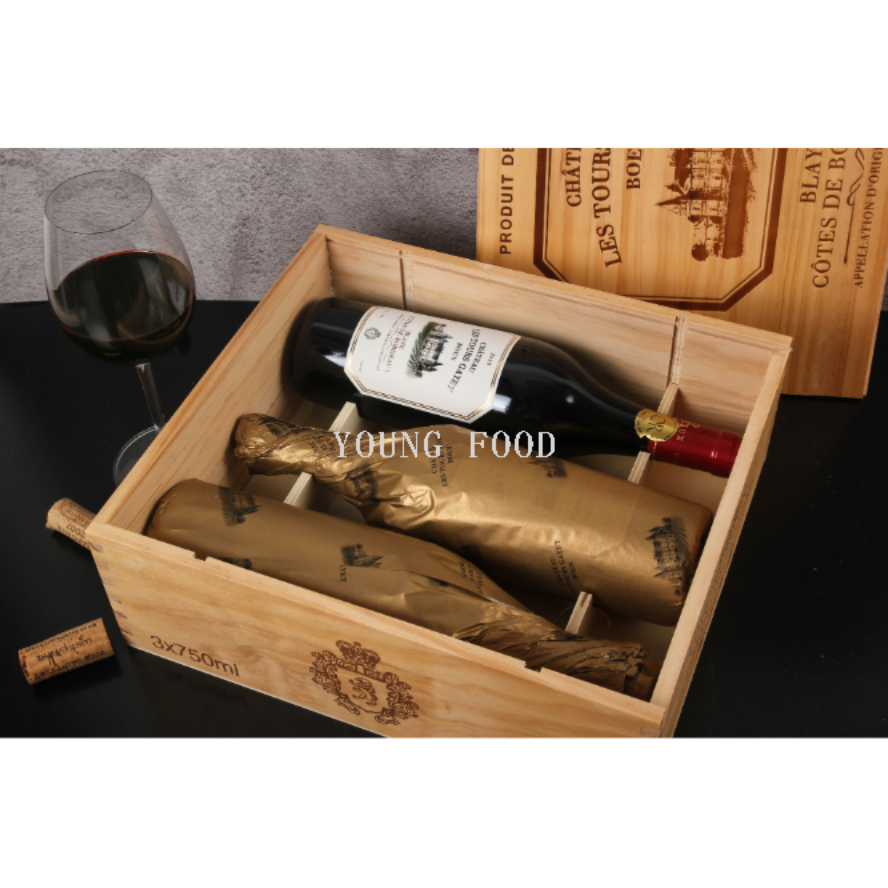 Free shipping for small orders! Figurine Chateau Berne Red Wine 750ml 14.5%vol/ Three-bottle gift box set Specification image