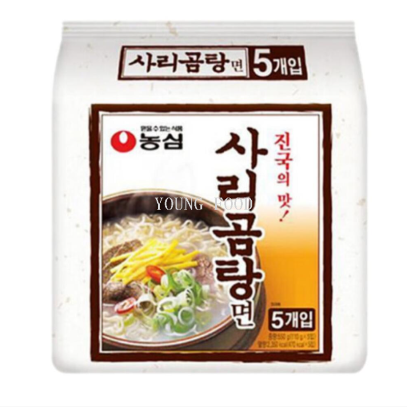 Free shipping and zero shipments! Korean imported department store snacks, instant noodles, fast food, Nongxin Bone Flavor multi-pack, 110g*5 packs