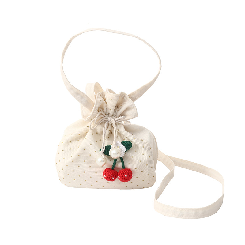 新款斜挎包源头工厂现货休闲民族风化妆包百搭灯芯绒棉布束口包白底实物图