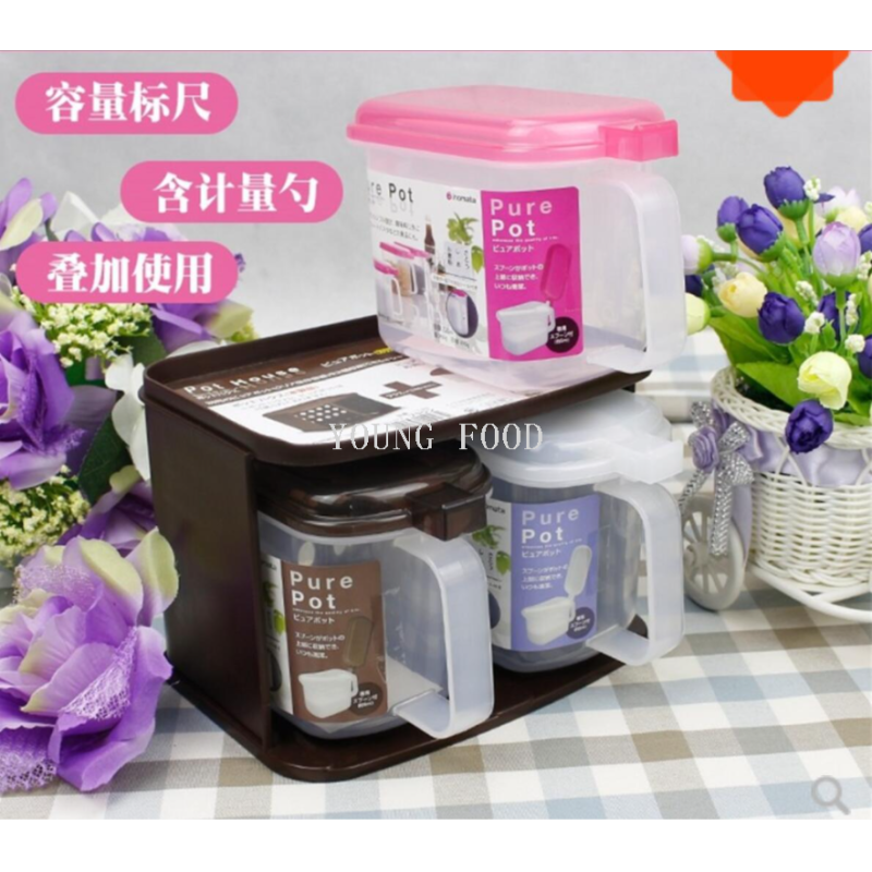 包邮！日本INOMATA 调料盒架 白色19.3长*13.9宽*13.4高 厘米