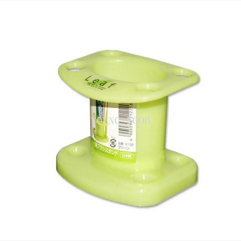 包邮！INOMATA日本进口牙刷架牙膏架卫浴收纳架 5孔牙刷座 绿色