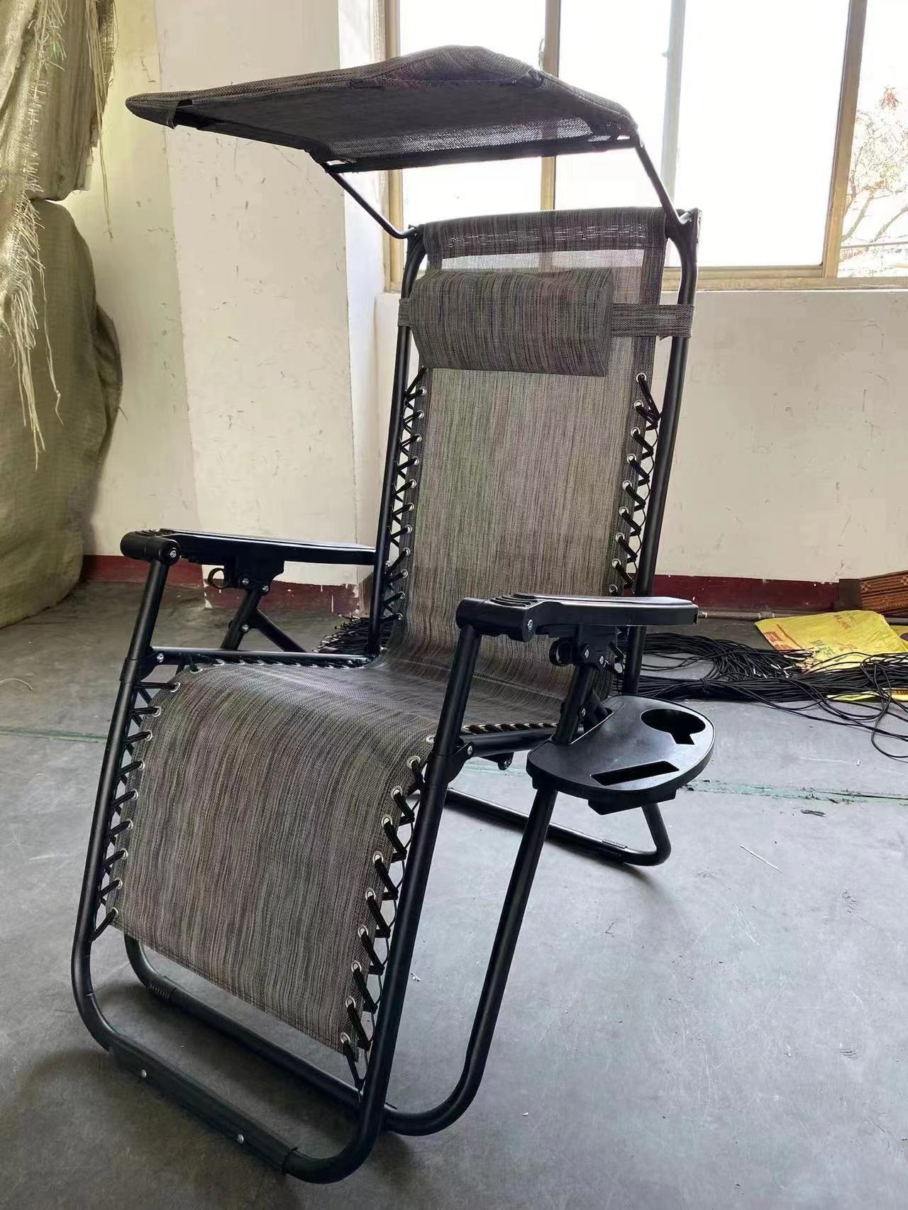 Lounge chairs that can be sat or reclined, folding chairs, nap beds, nap chairs, office lazy people, household beach backrest chairs wholesale details Picture