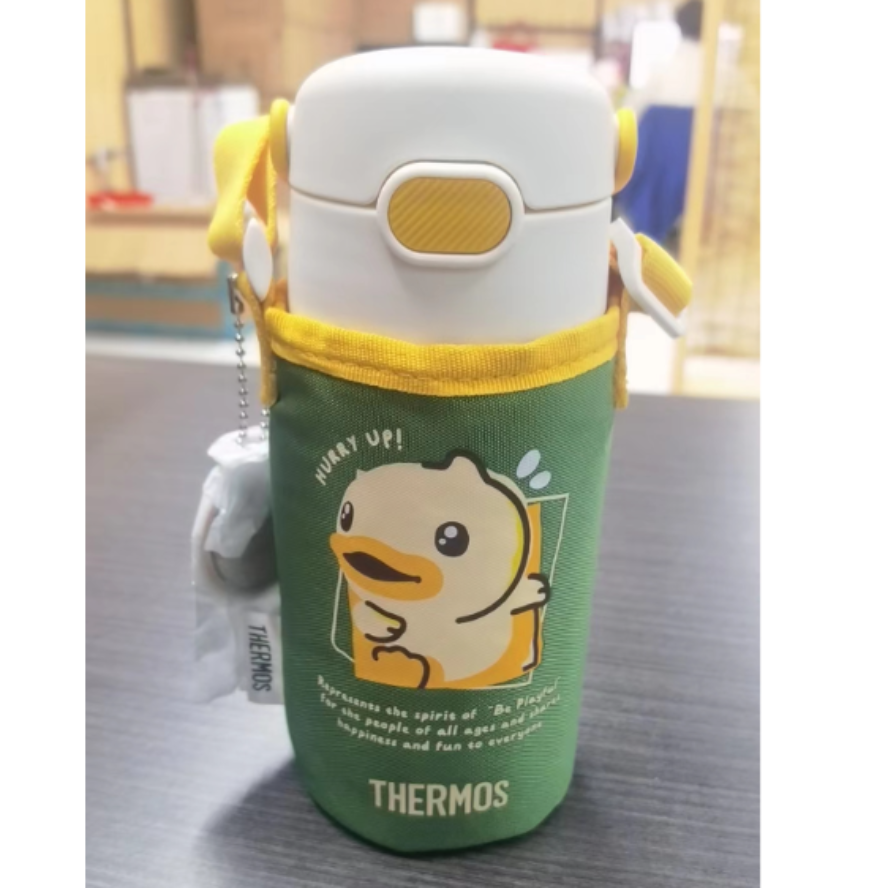 thermos膳魔师X B.Duck联名款高真空不锈钢吸管保温杯 绿色 350mL详情图2