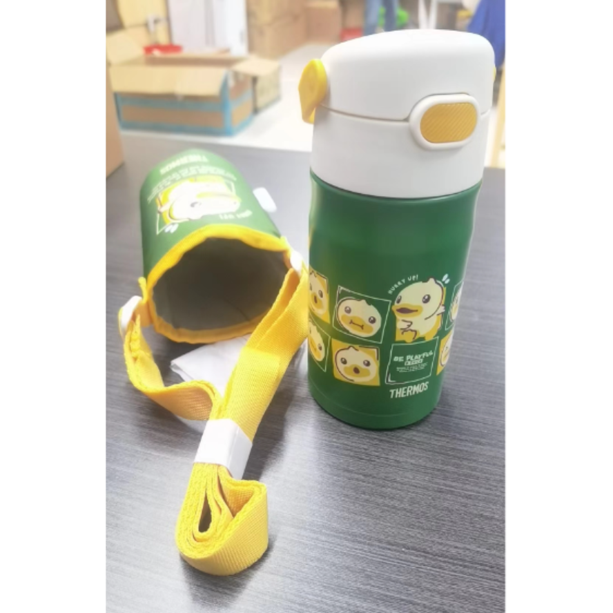 thermos膳魔师X B.Duck联名款高真空不锈钢吸管保温杯 绿色 350mL详情图4