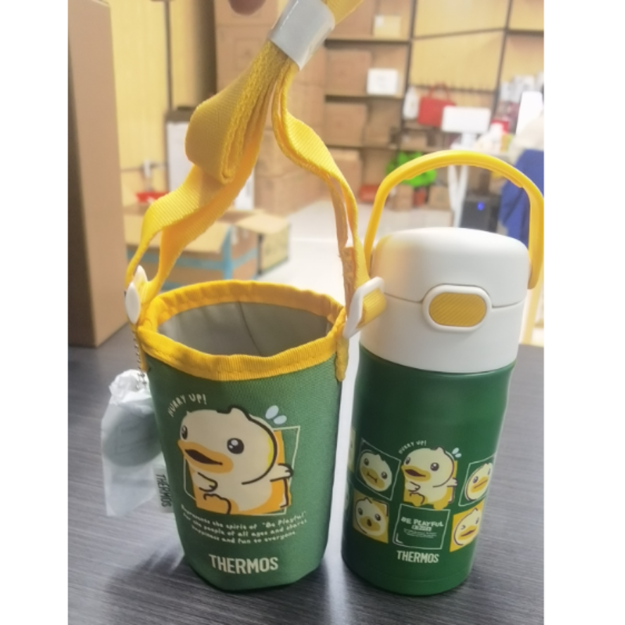 thermos膳魔师X B.Duck联名款高真空不锈钢吸管保温杯 绿色 350mL详情图3