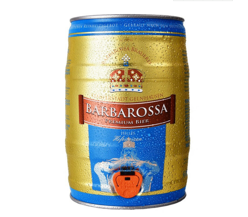 Free shipping! German original imported Celtic Red beer 5L 5-liter large barrel family vacuum tin pic 2