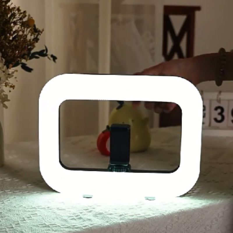 Handheld circular fill light, outdoor photography lighting light, LED high-brightness live streaming beauty light, portable desktop circular light Application Scenario