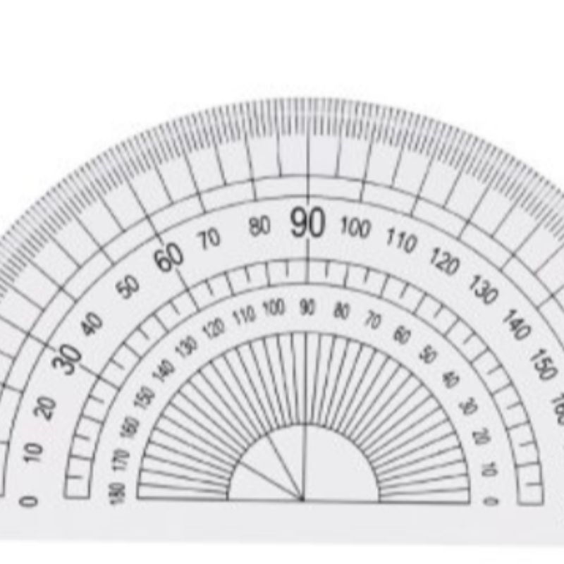 量角器独立1把装绘图小学生初中生高中生透明材质22