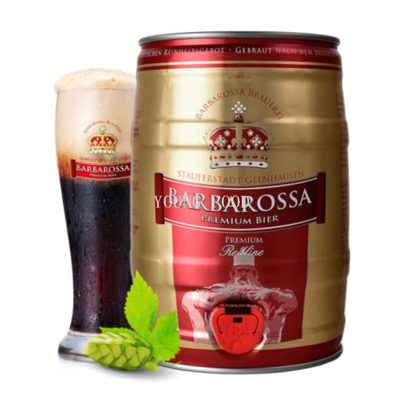 Free shipping! German original imported Celtic Red beer 5L 5-liter large barrel family vacuum tin Specification image