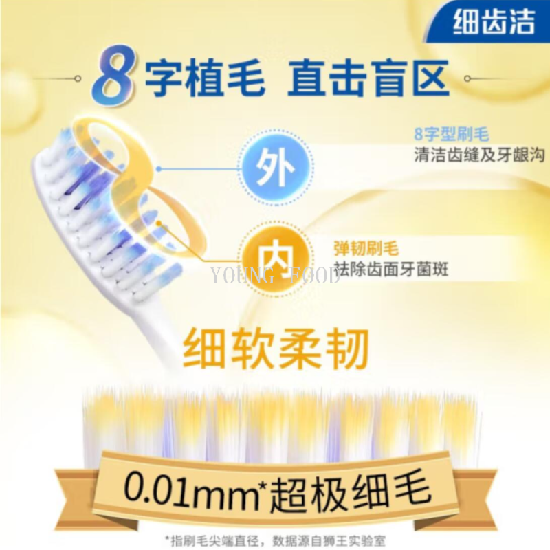 Free shipping! Japanese Lion King Fine Teeth Cleaning Elastic Gum Protection Toothbrush 3 family sets Super Fine Bristles Efficient Teeth cleaning details Picture