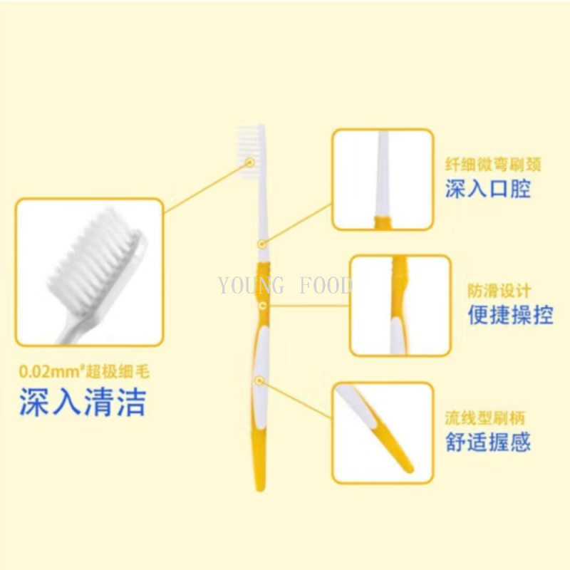 Free shipping! Japanese Lion King Fine Teeth Cleaning Elastic Gum Protection Toothbrush 3 family sets Super Fine Bristles Efficient Teeth cleaning Specification image