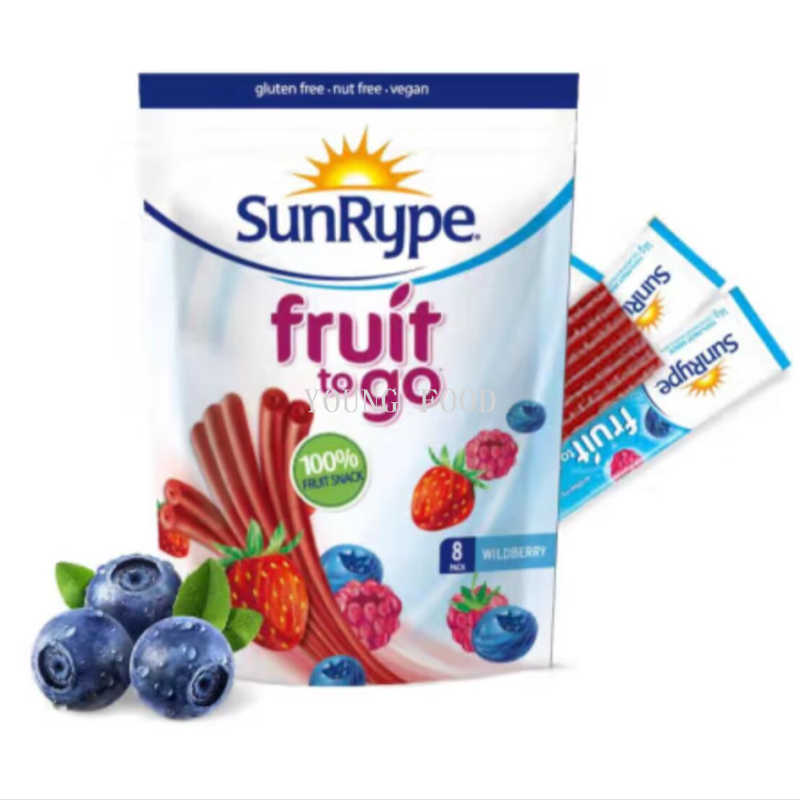 包邮！加拿大进口休闲食品零食SunRype水果条8条装（野莓味）112g