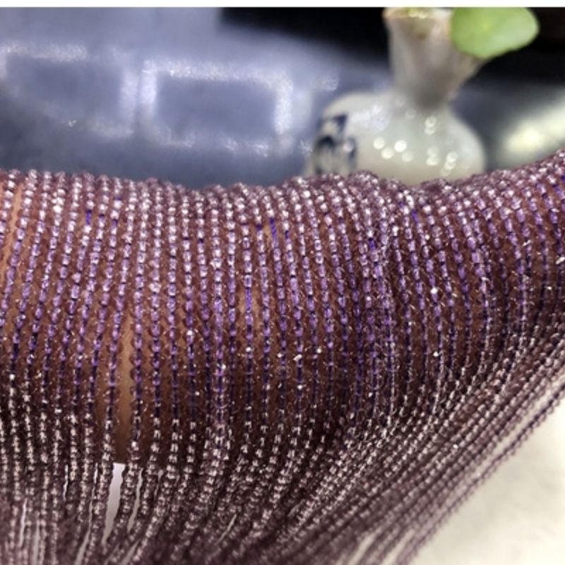 浅紫色尖晶石近天然石硬抛光足球面半成品diy