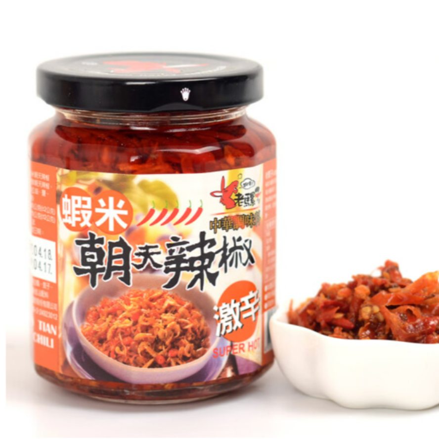 Free shipping: 240g imported from Taiwan, China, Old mule, garlic, chili, rice sauce, chopped chili and side dish Specification image