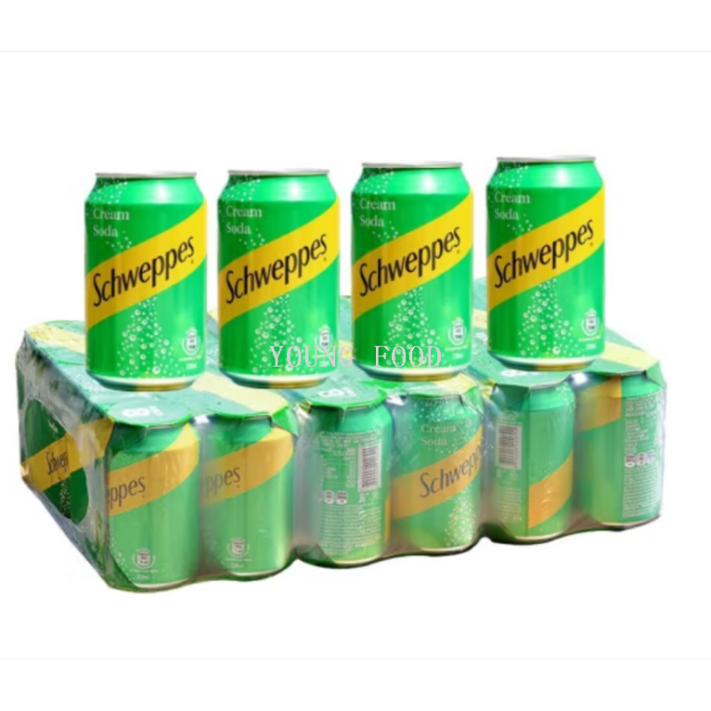 包邮批发中国香港进口玉泉+C柠檬汽水330ml奶油味苏打水 碳酸饮料