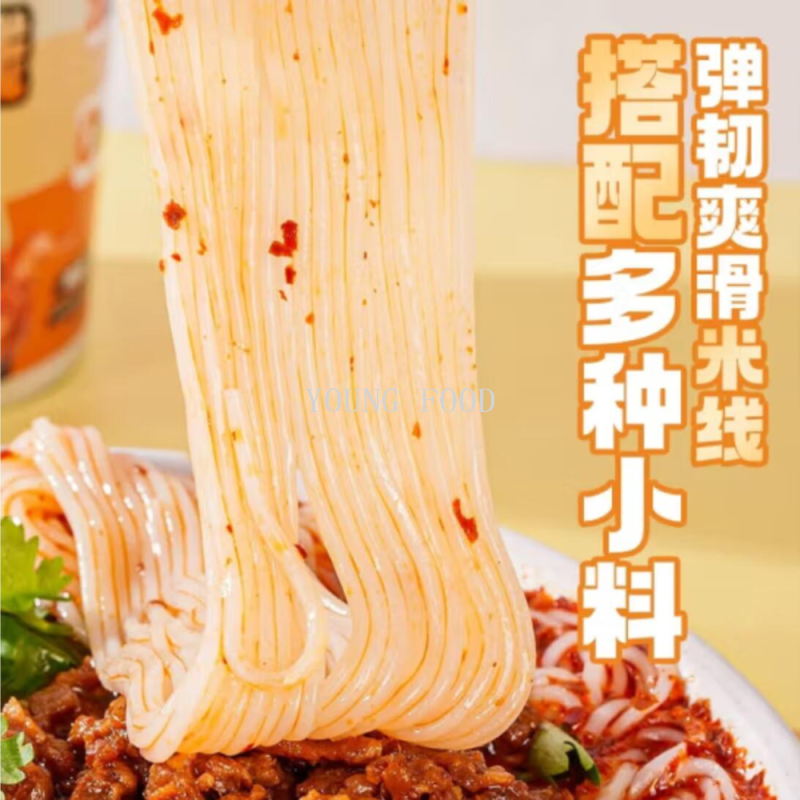 Free shipping! Boiling water prepares instant noodles, fast food, and food tribe's Xuzhou style meat sauce rice noodles, 149g details Picture