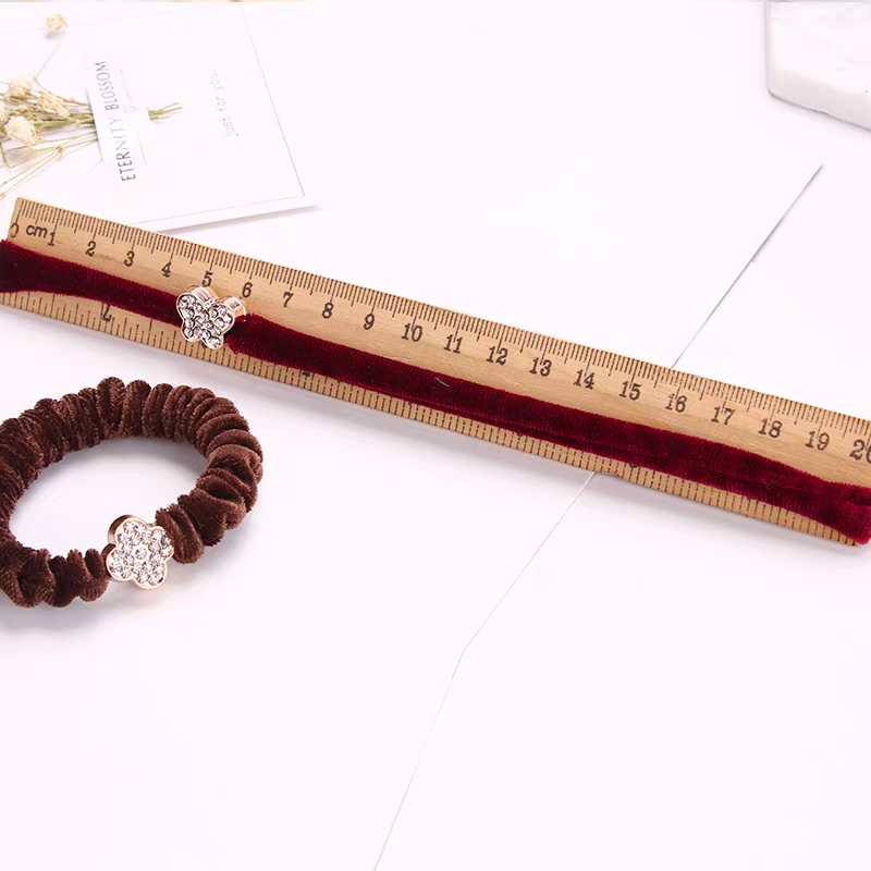 Korean hair accessories, Korean diamond-encrusted velvet hair bands, Japanese and Korean hair bands, Korean version hair ties, ponytail hair bands, hair bands and headwear detail image 5