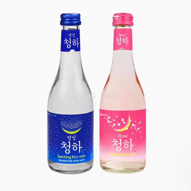 Free shipping! Cheongha Korean original imported sake, soju, low-temperature fermentation process Starry Sky Sparkling Sake 295ml